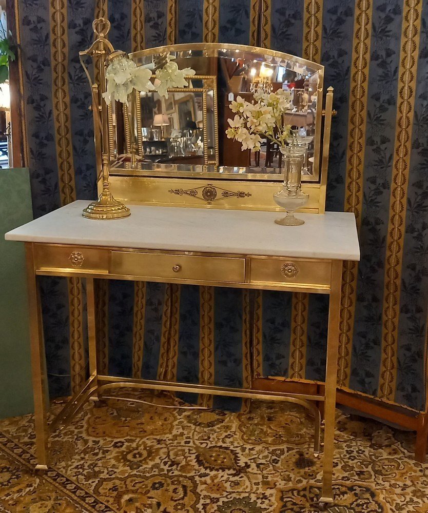 Gold Metal Dressing Table-photo-4