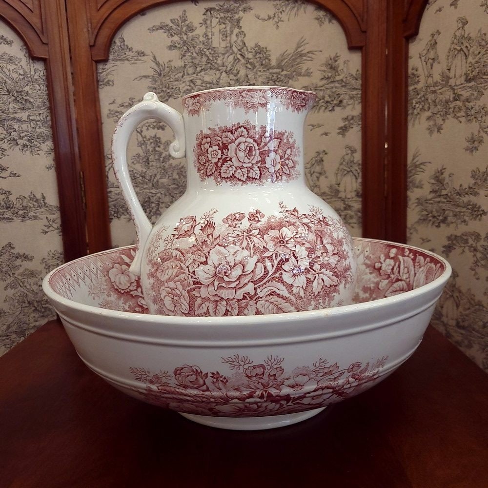 Pink Earthenware Toilet Jug-photo-3