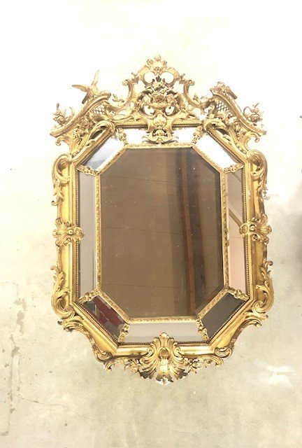 Large 19th Century Period Mirror-photo-2