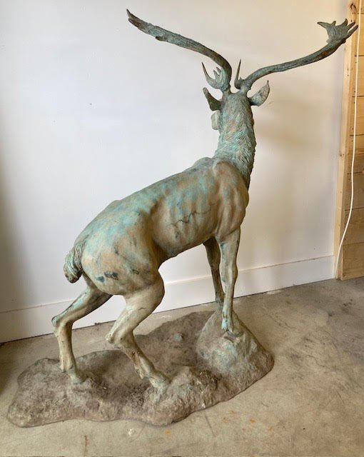 Grande Sculpture De Caribou-photo-2