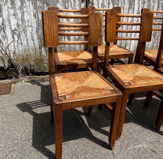 Chaises d'époque 1950 De Pierre Cruège-photo-3