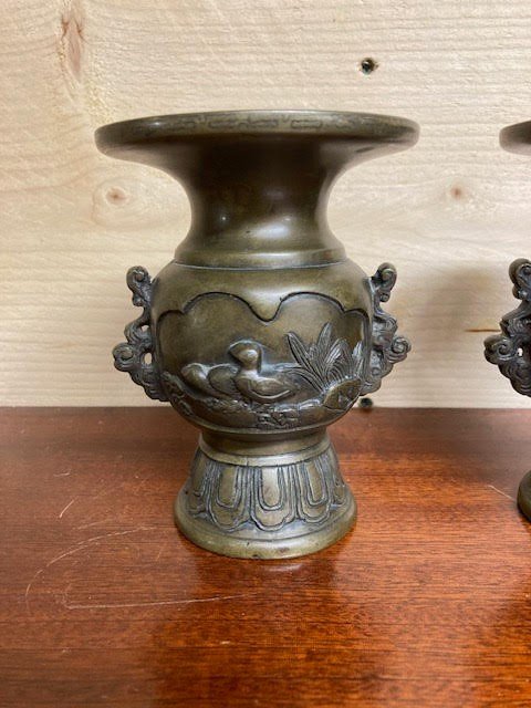 Pair Of Bronze Vases-photo-4