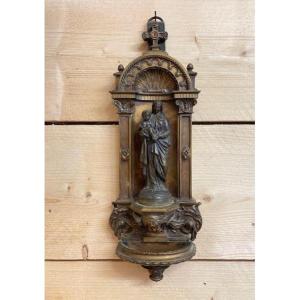 Ancien Retable En Bronze