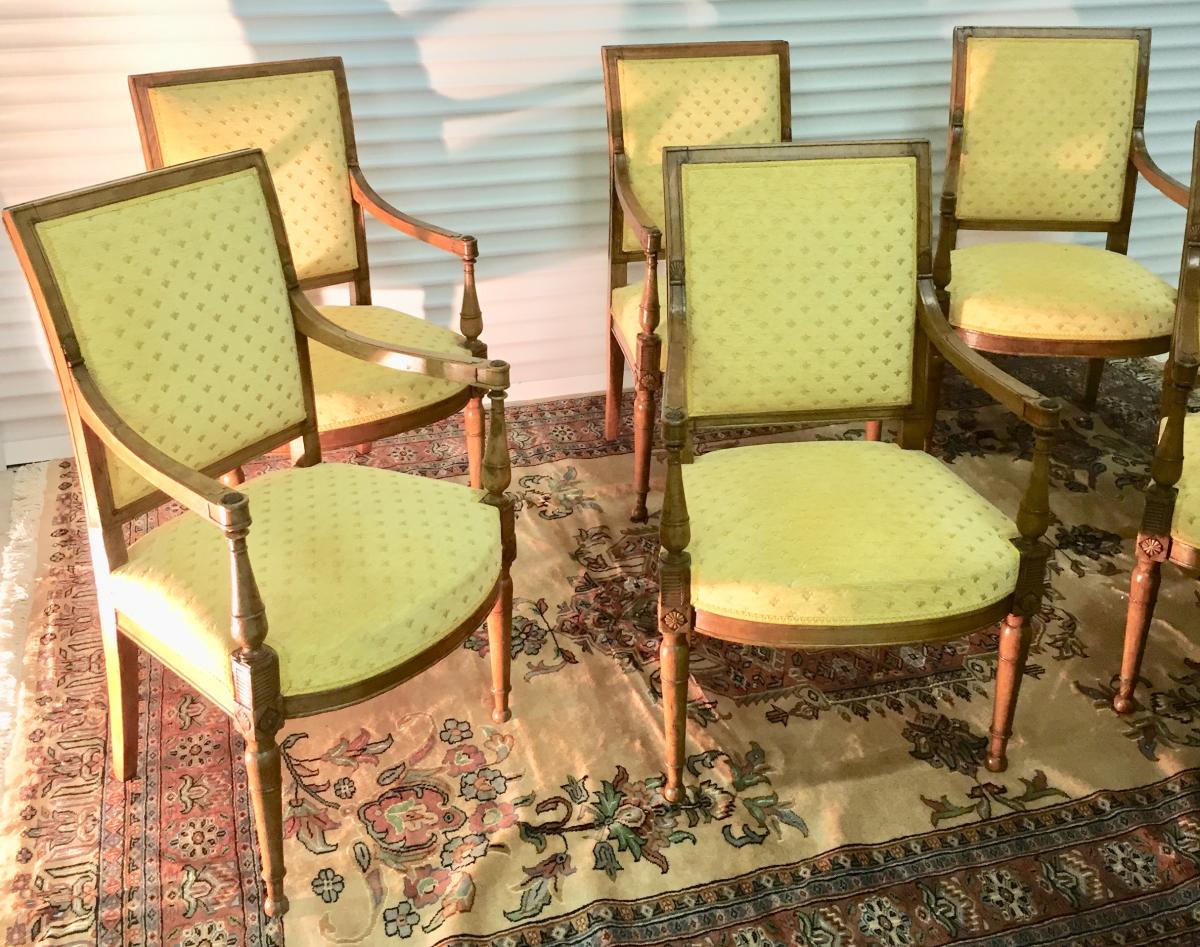 Serie Of 6 Armchairs Epoque Directoire-photo-3