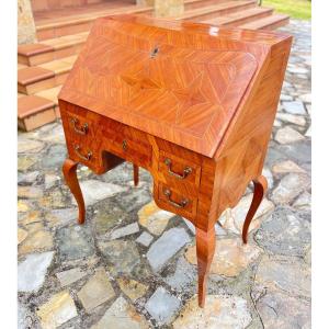 Rosewood Marquetry Desk From The End Of The 19th Century 