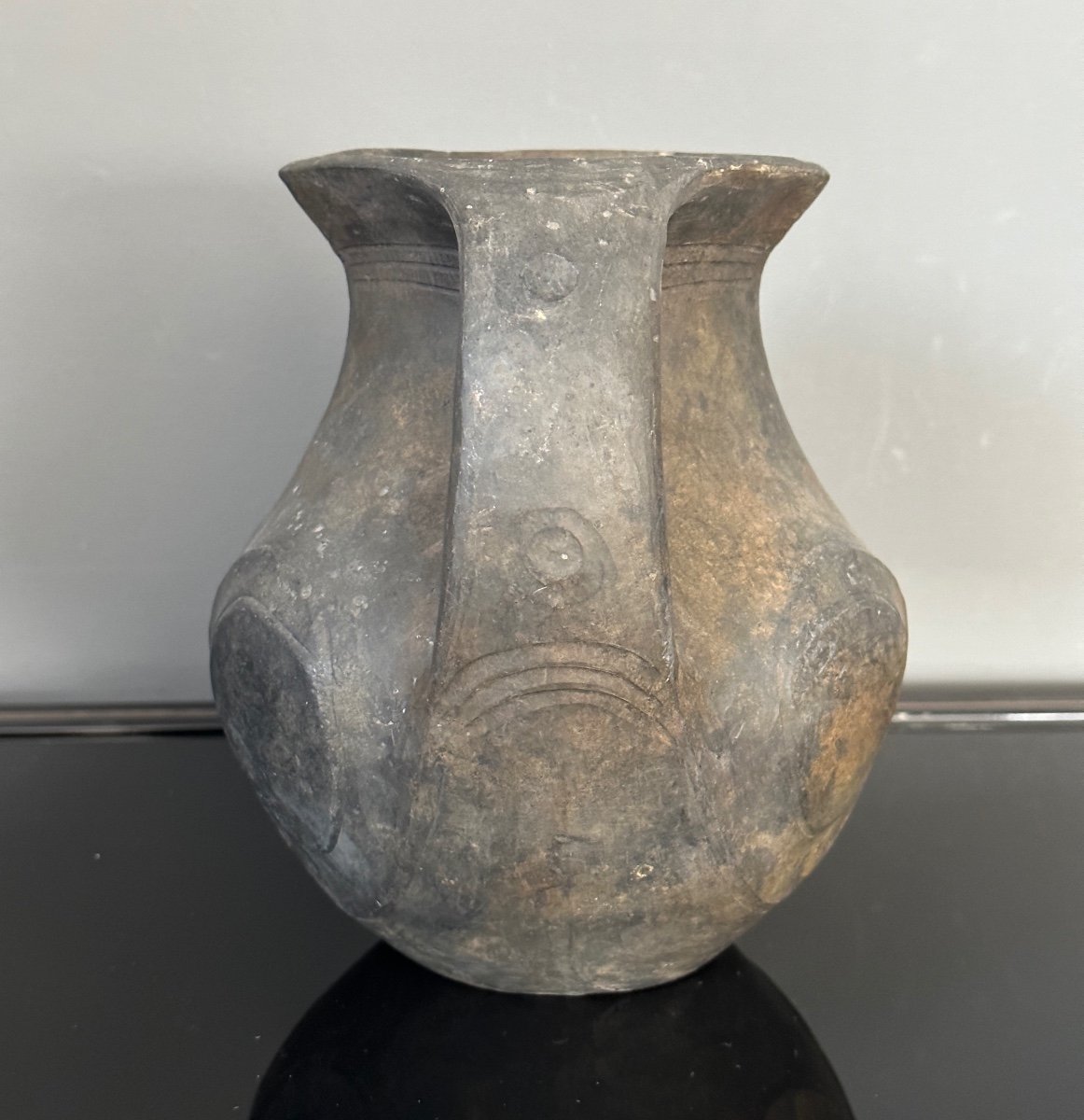 Guan Vase Amphora In Terracotta Han Dynasty Period (206 Bc - 220 Ad)-photo-2