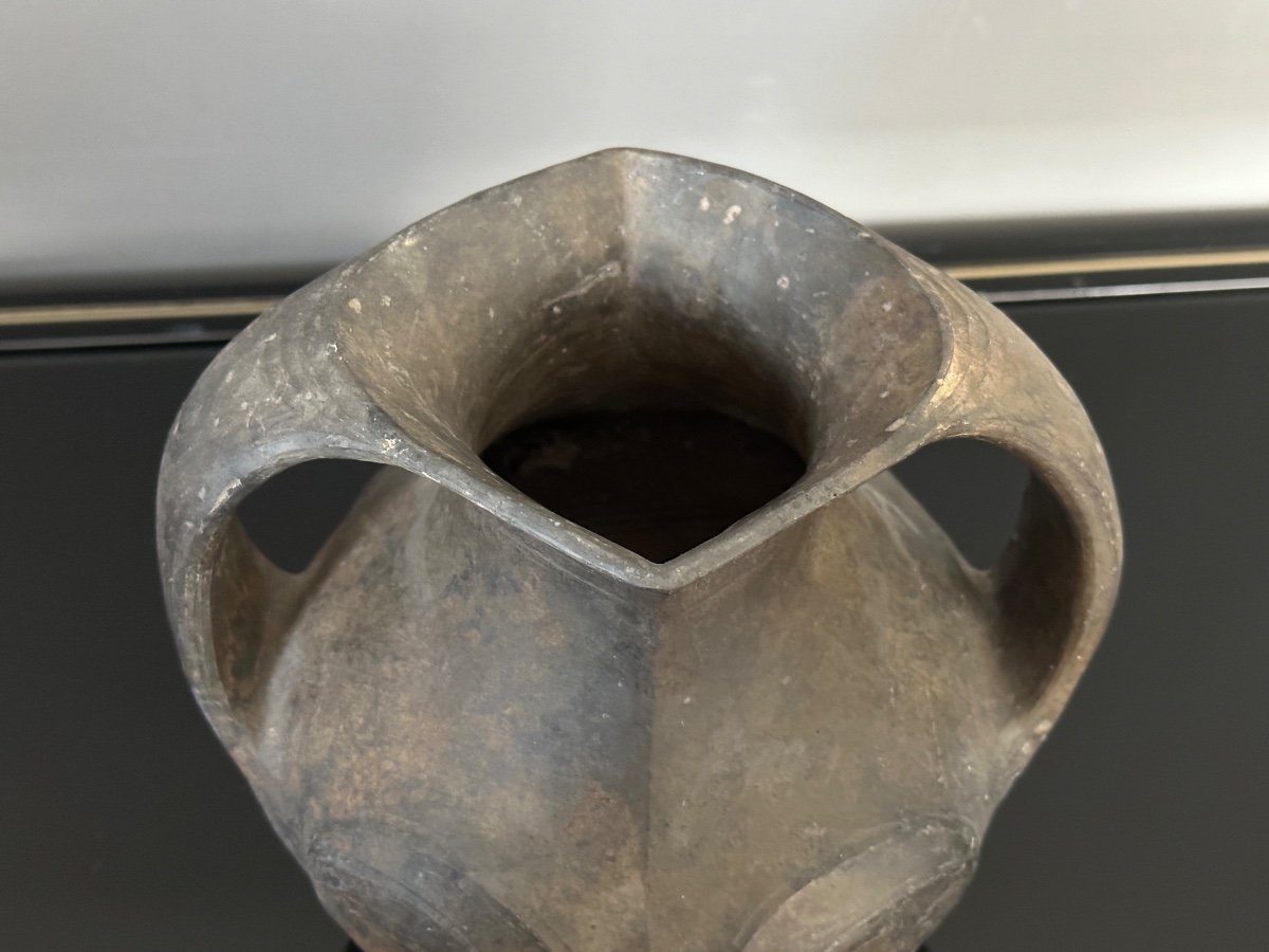 Guan Vase Amphora In Terracotta Han Dynasty Period (206 Bc - 220 Ad)-photo-3