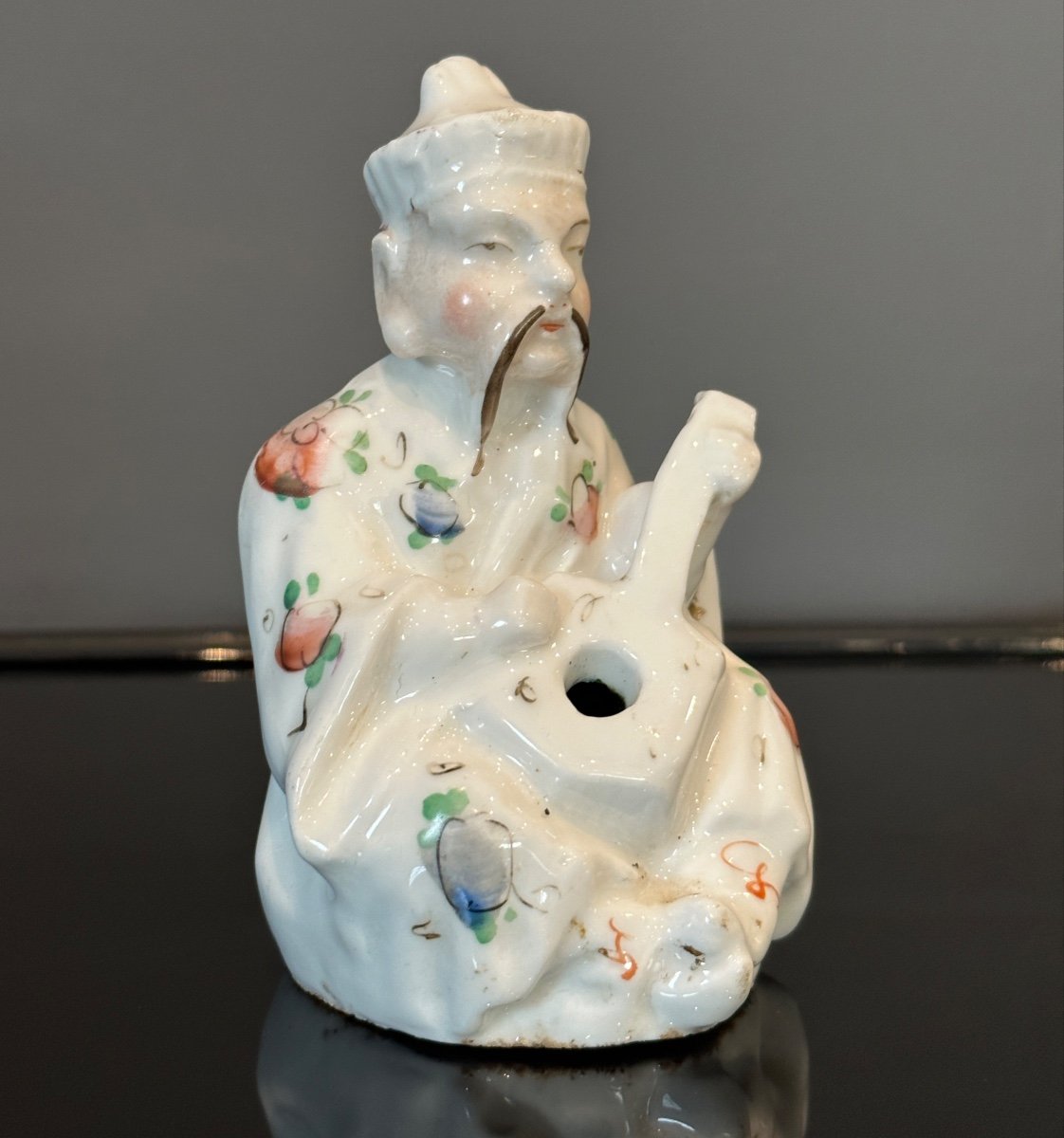 Pique Plume Magot Musicien Porcelaine De Bayeux XIXème-photo-2