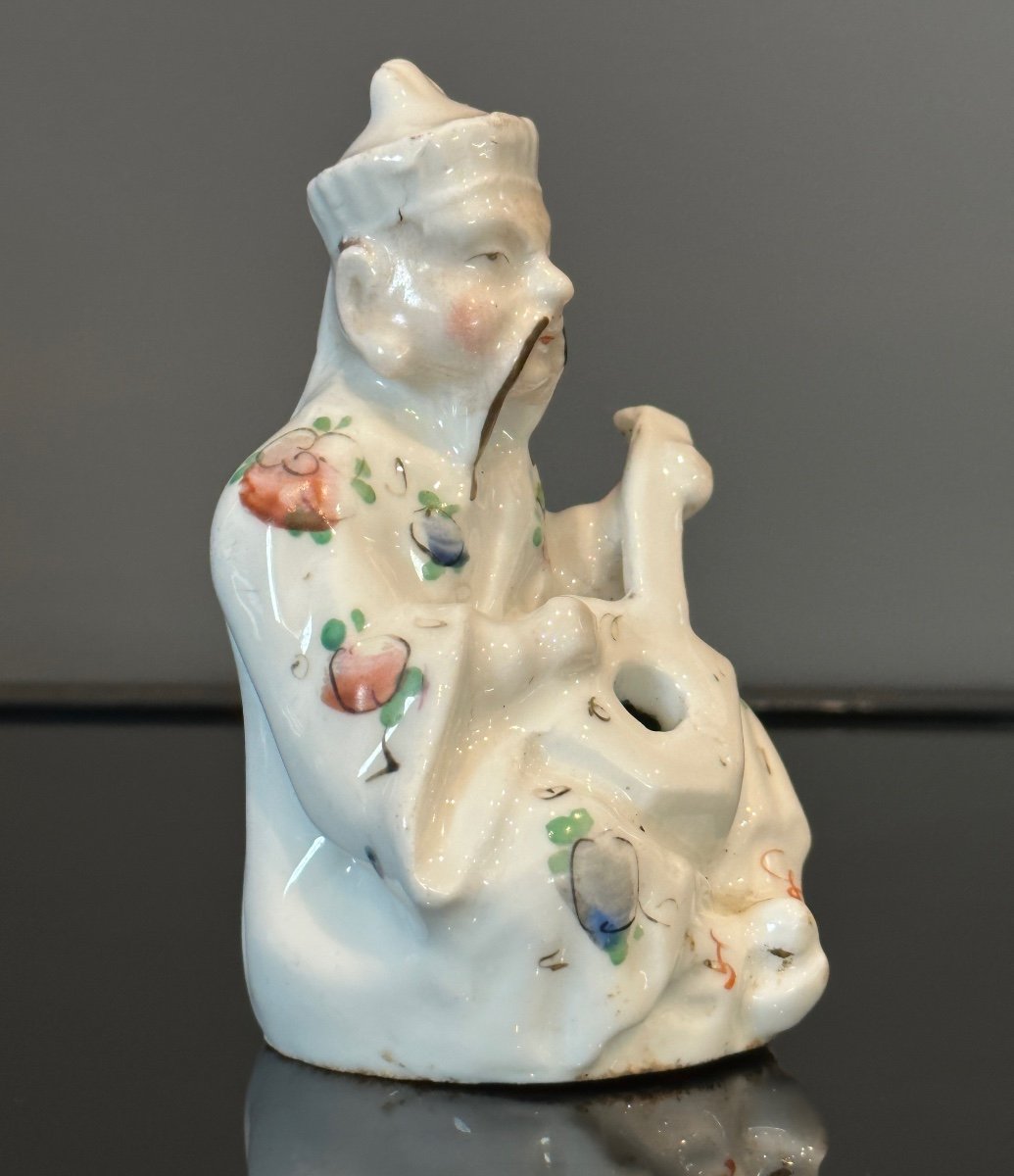 Pique Plume Magot Musicien Porcelaine De Bayeux XIXème-photo-1