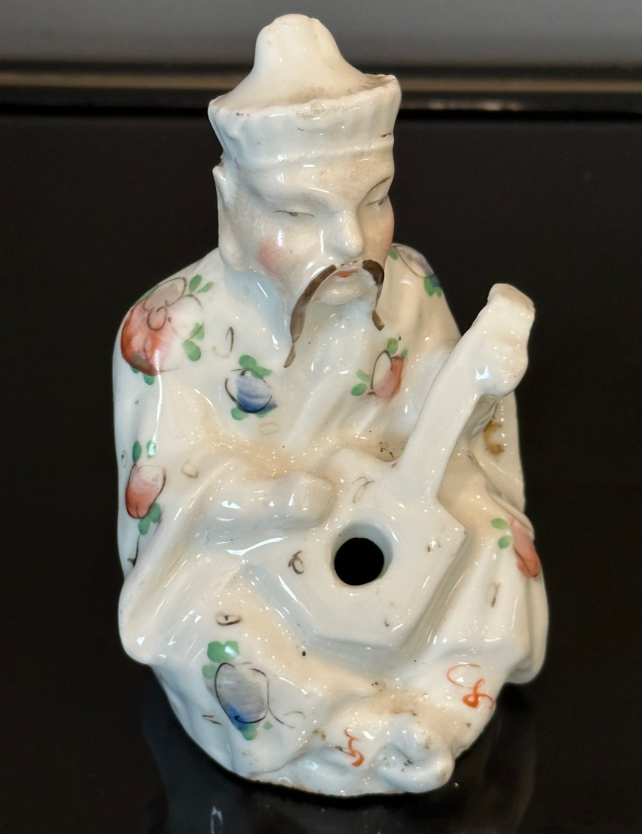 Pique Plume Magot Musicien Porcelaine De Bayeux XIXème