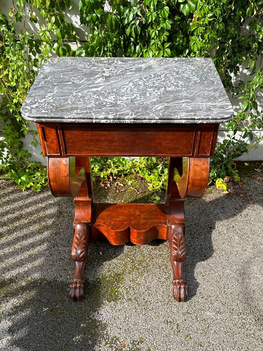 Petite Console En Acajou d'Epoque Restauration -photo-3