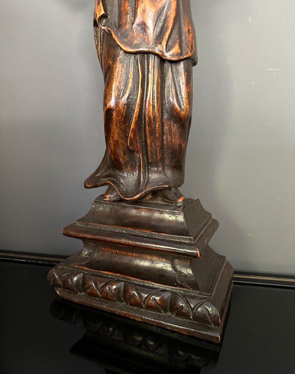 Carved Wood Sculpture 18th Century-photo-3