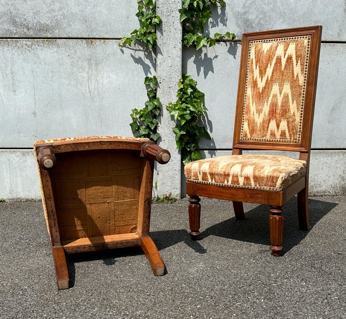 Pair Of Children's Chairs, 19th Century Restoration Period-photo-2
