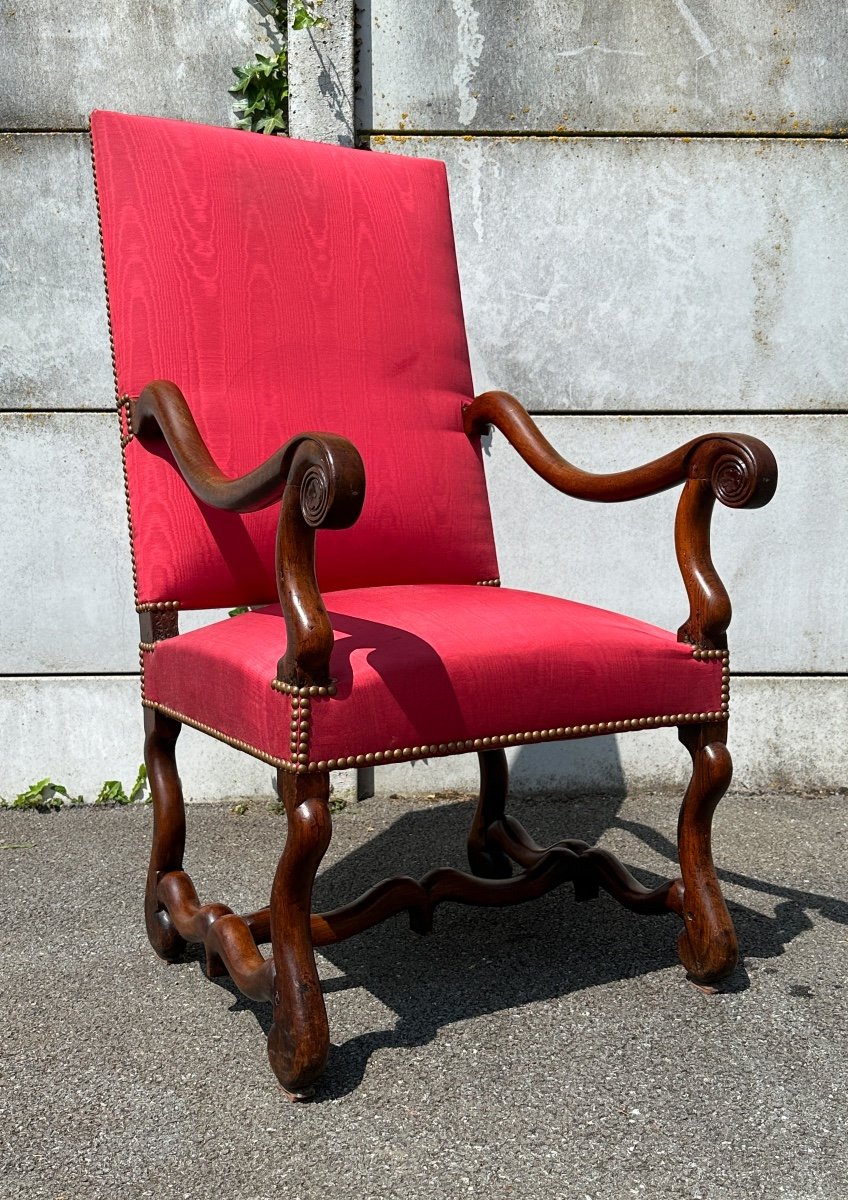 Fauteuil En Noyer d'Epoque Louis XIV XVIIème Siecle