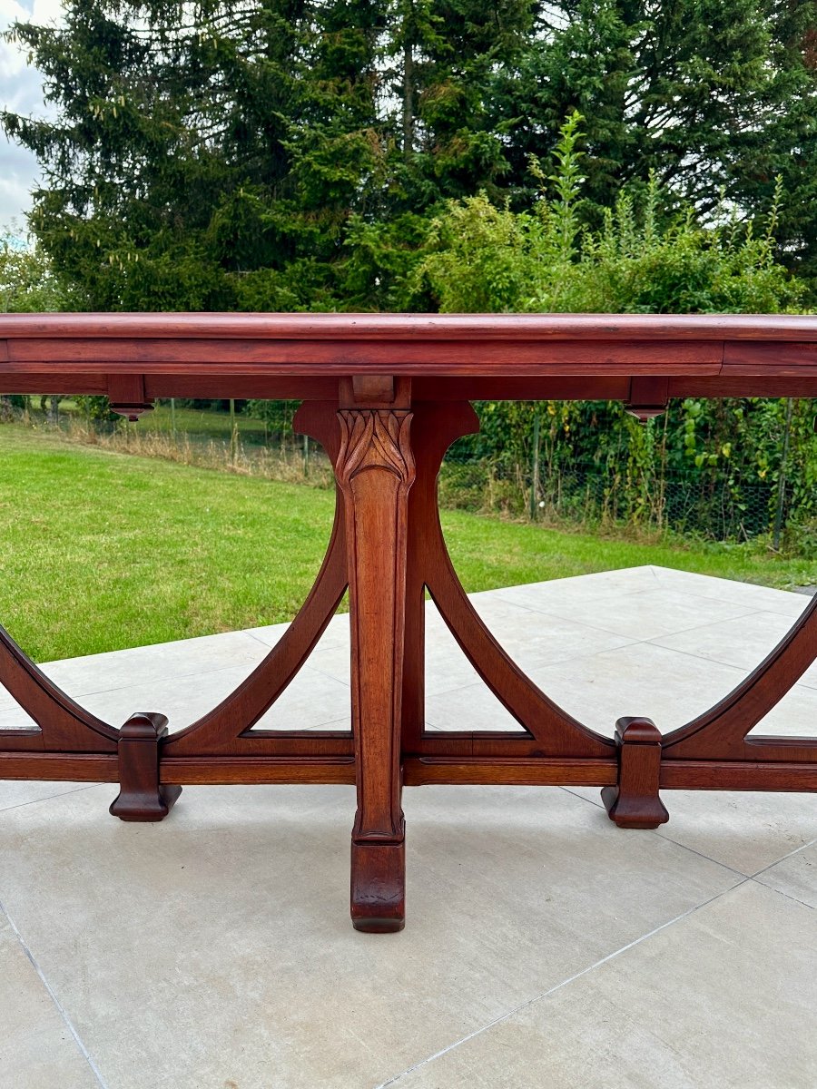 Samaritaine Paris Art Nouveau Mahogany Dining Table-photo-2