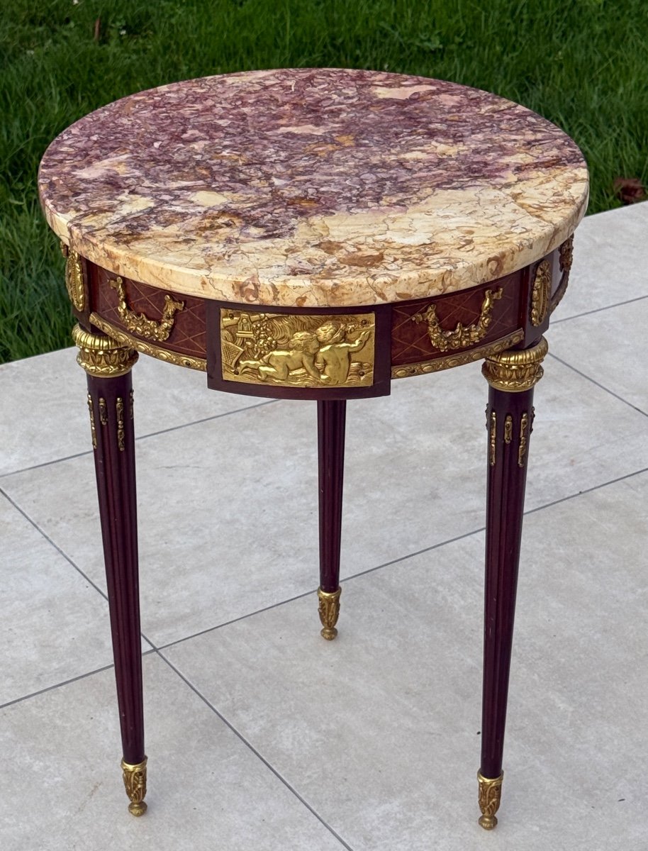 Gueridon Side Table Louis XVI Style Circa 1900-photo-2