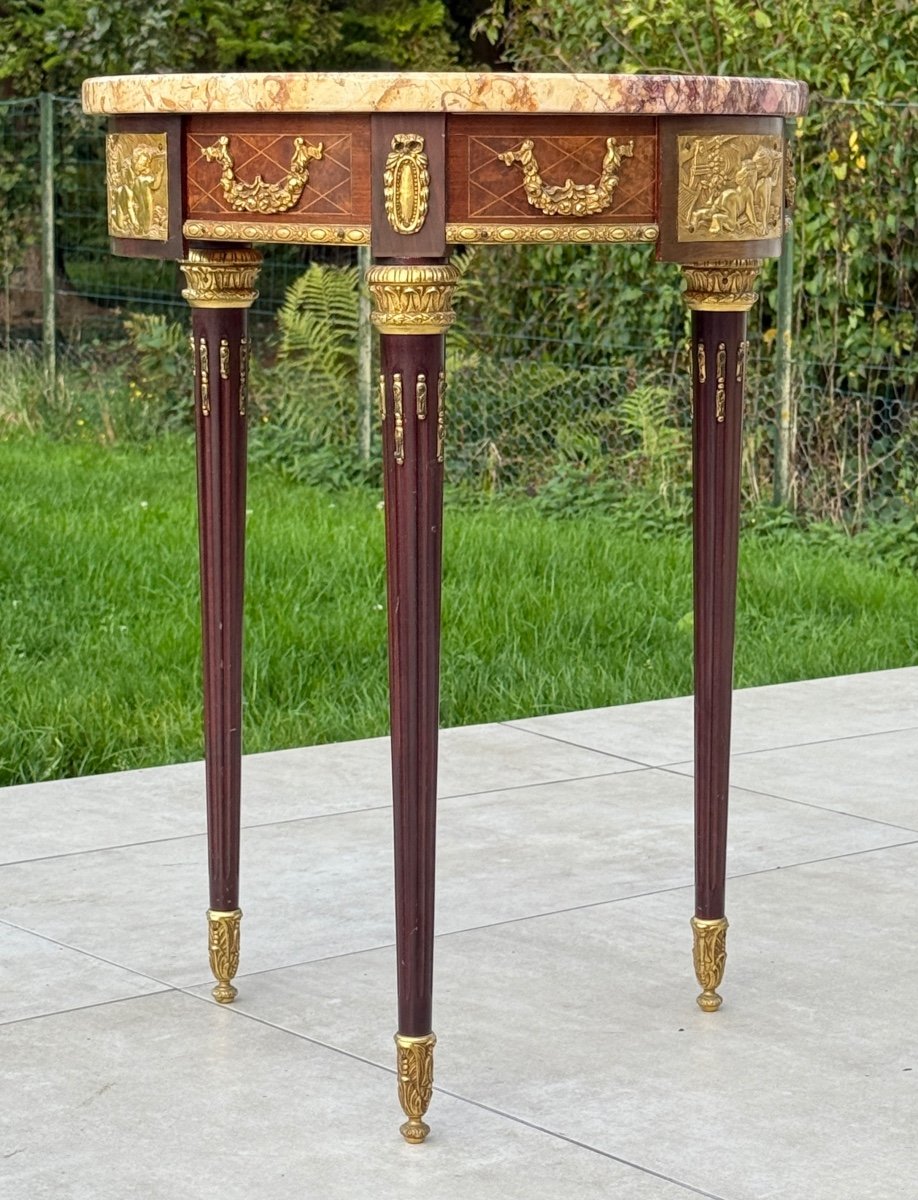 Gueridon Side Table Louis XVI Style Circa 1900-photo-4