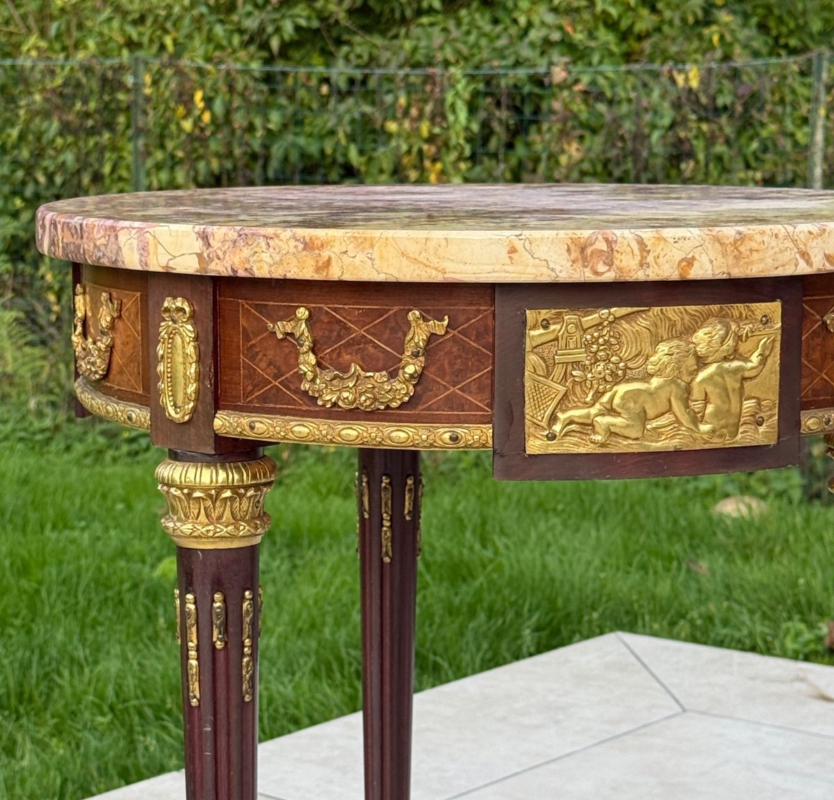 Gueridon Side Table Louis XVI Style Circa 1900-photo-1