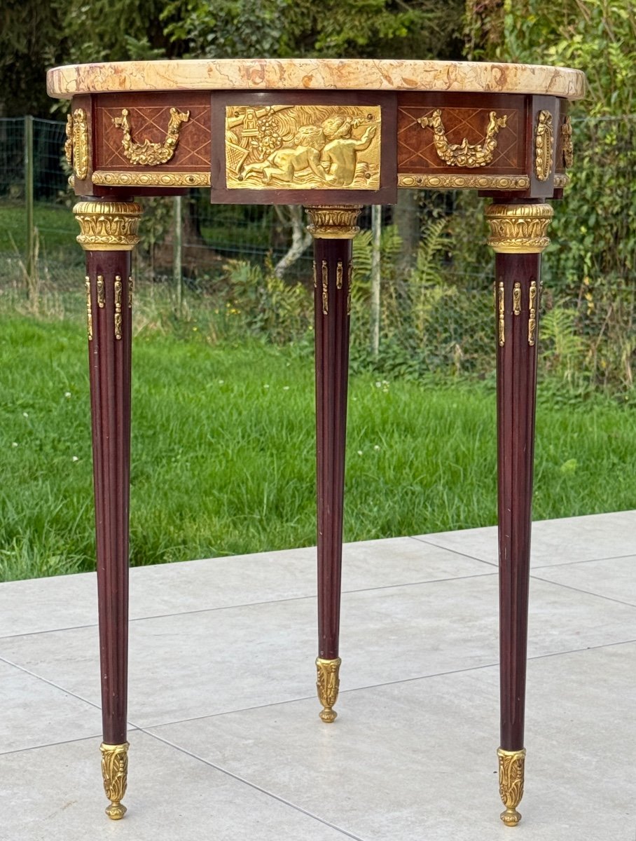 Gueridon Side Table Louis XVI Style Circa 1900-photo-2