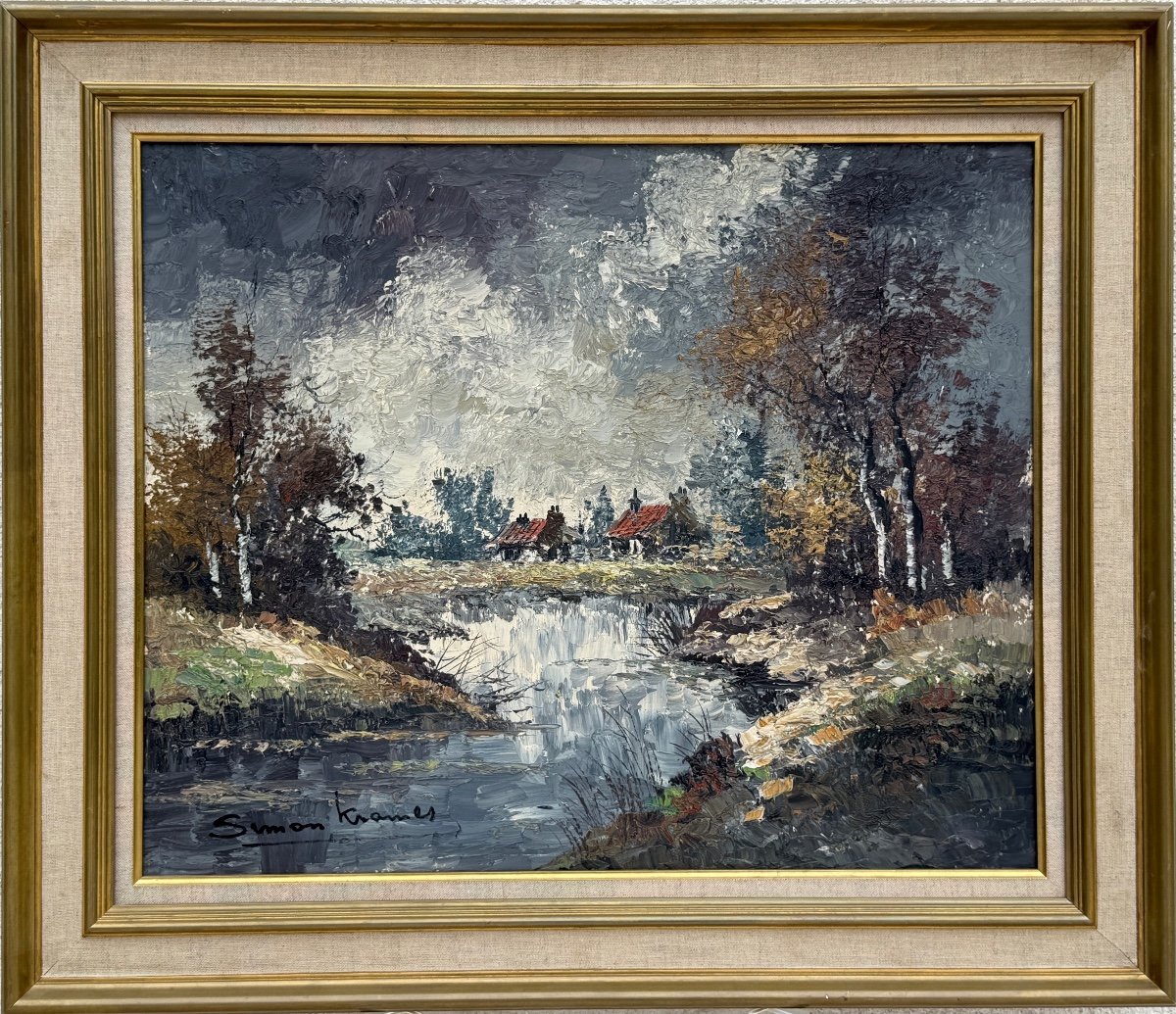 Simon Kramer, Oil On Canvas Signed (1940-2015)