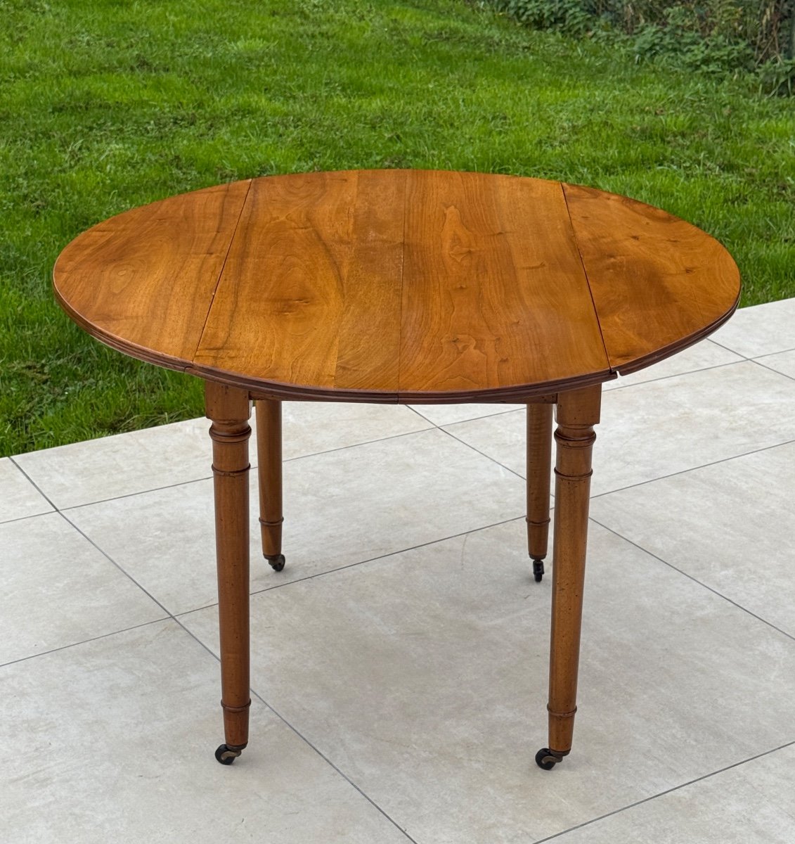 Extendable Walnut Table From The Directoire Period, Late 18th Century-photo-2