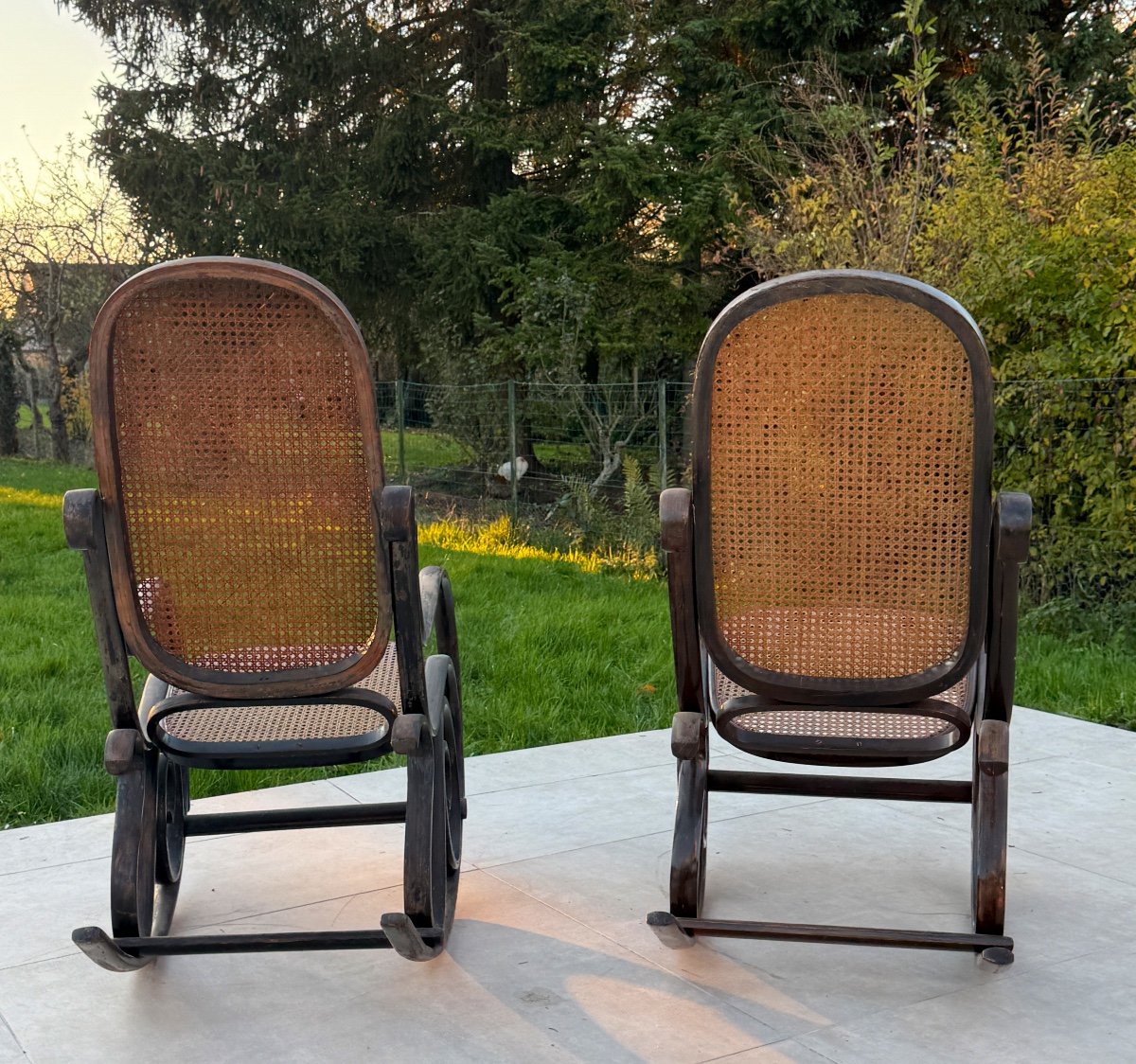 Set Of Two Rocking Chairs Circa 1970-photo-3