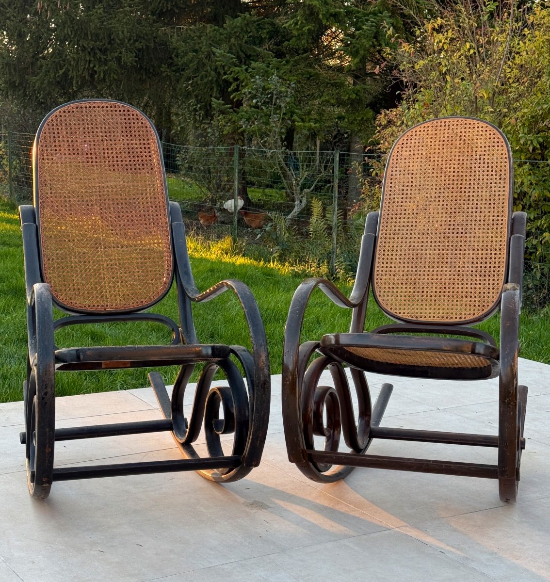 Set Of Two Rocking Chairs Circa 1970