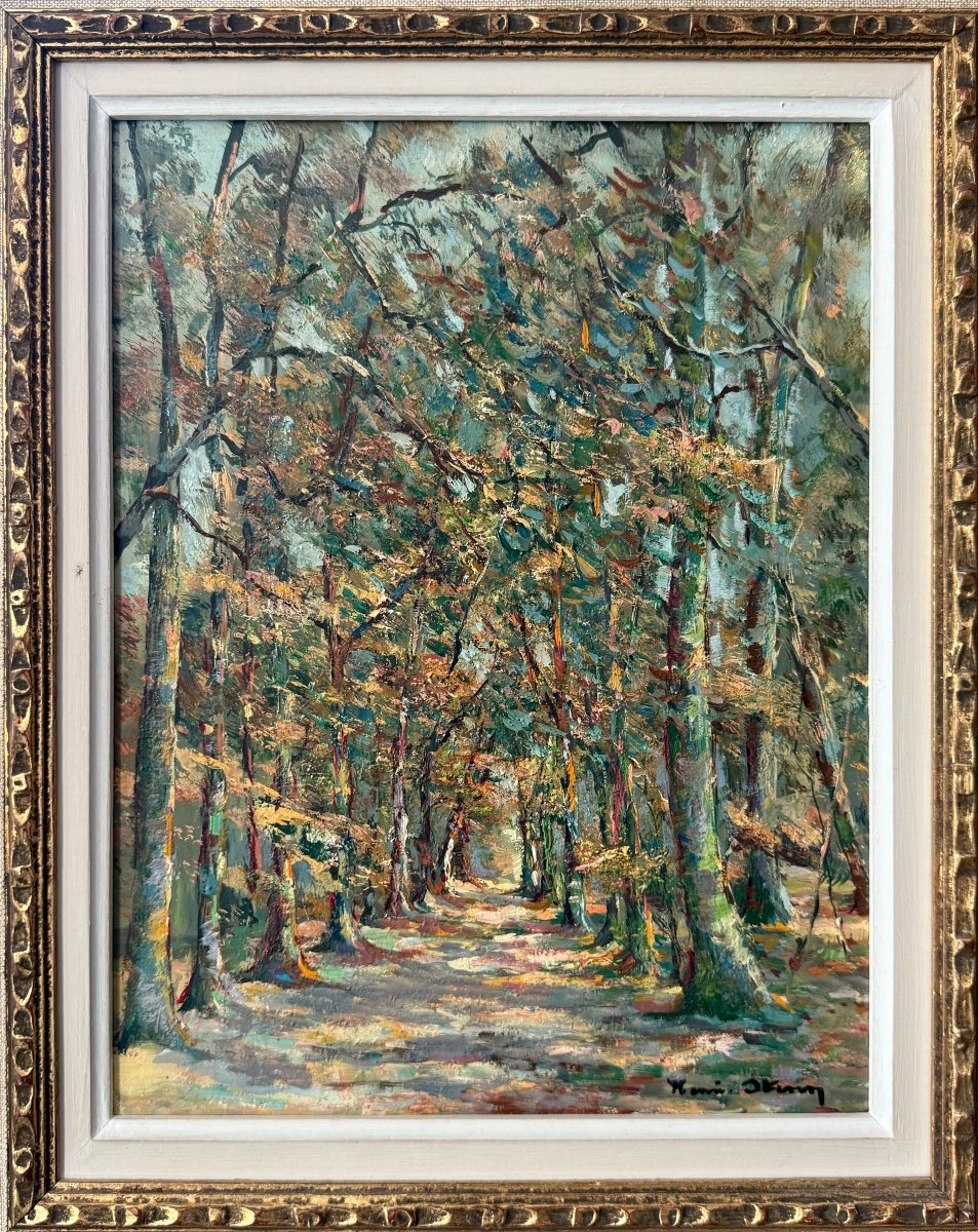 Henri Stenn, Oil On Panel Under Wood Signed (1903 - 1993)-photo-2