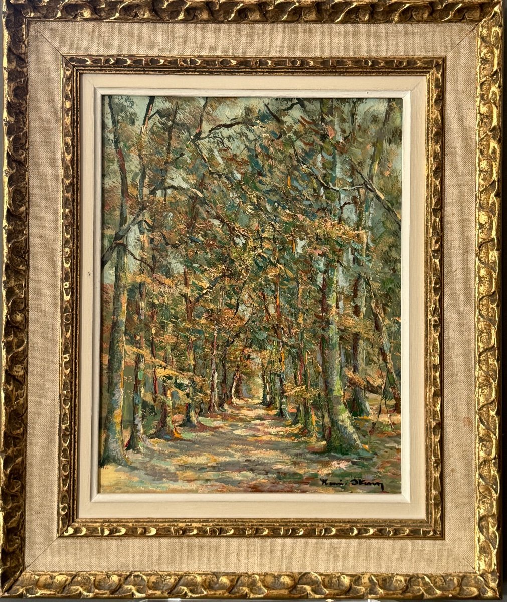 Henri Stenn, Oil On Panel Under Wood Signed (1903 - 1993)