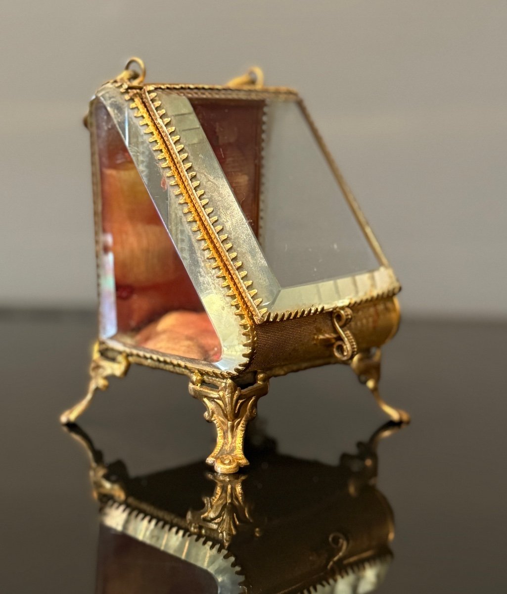 Watch Holder Box Gilded Brass Napoleon III Period