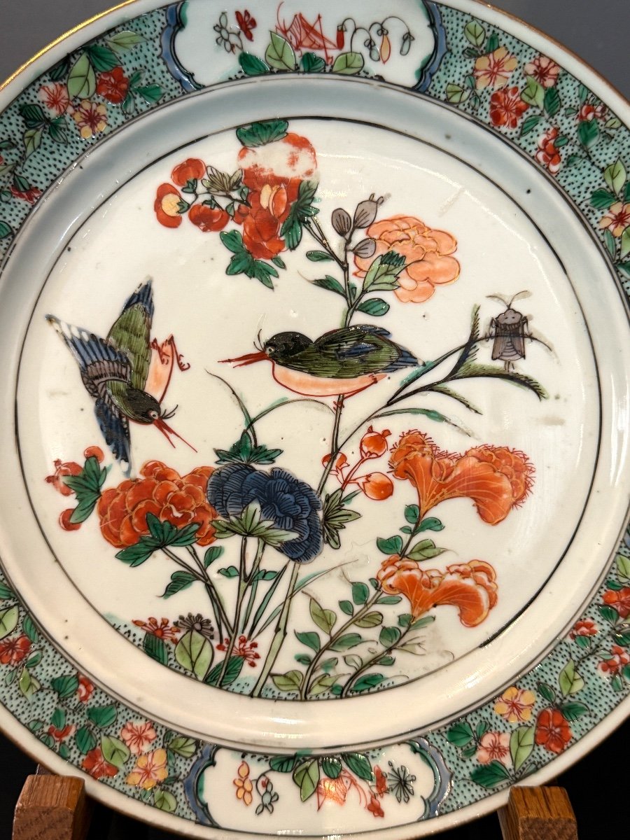 China, Famille Verte Porcelain Plate Kangxi Period (1661 - 1722)-photo-3