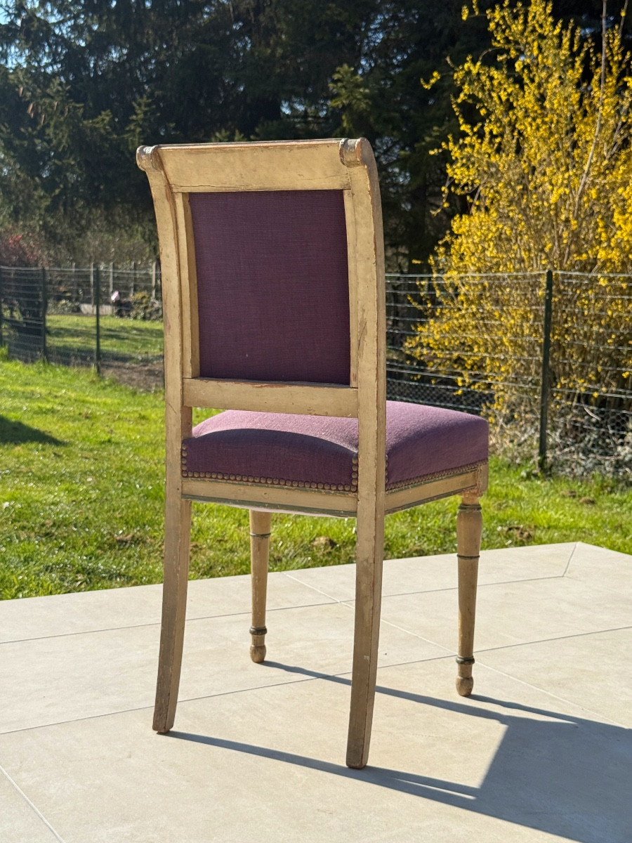 Directoire Period Lacquered Wooden Chair-photo-2