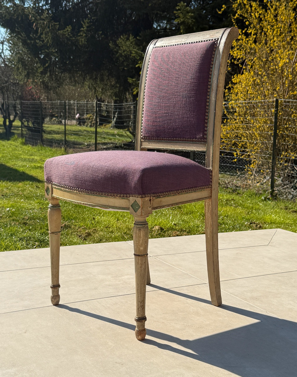 Directoire Period Lacquered Wooden Chair