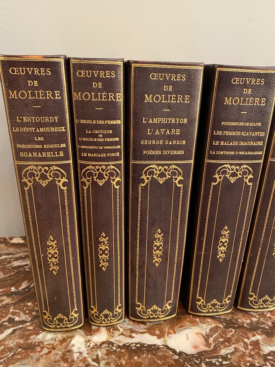 Works By Moliere Jacques Leman Testard Paris 8 Volumes-photo-5