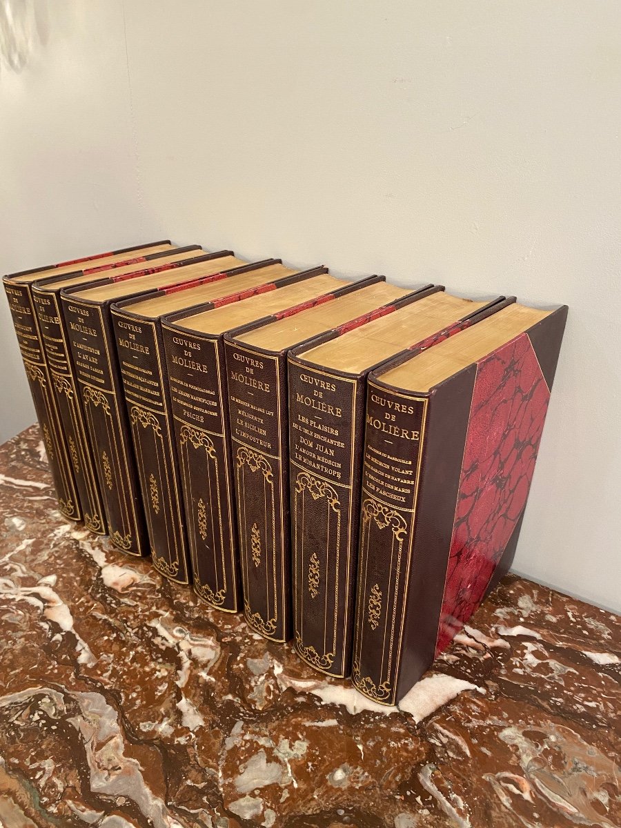 Works By Moliere Jacques Leman Testard Paris 8 Volumes-photo-8