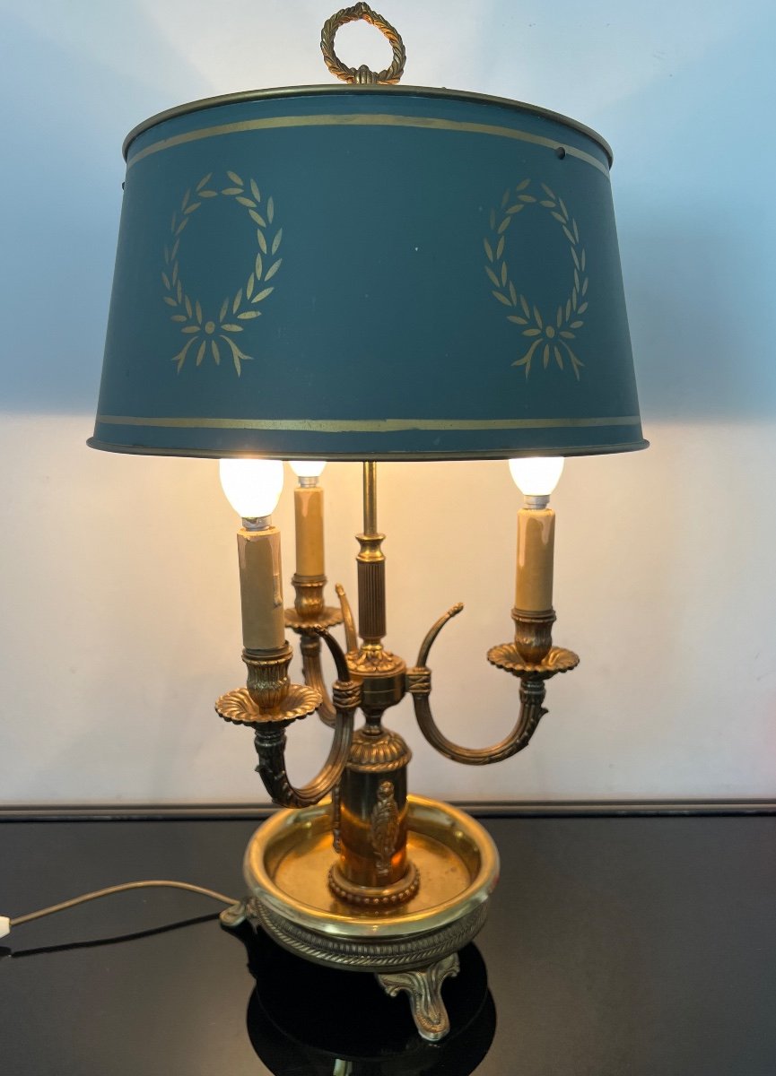 Important Empire Style Hot Water Bottle Lamp In Dore Bronze 20th