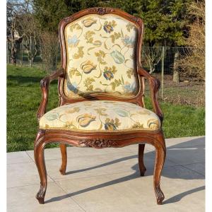 Louis XV Period Walnut Armchair