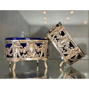 Pair Of 18th Century Solid Silver Salt Cellars