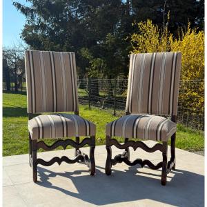 Pair Of Louis XIV Period Walnut Armchairs