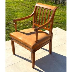 Fauteuil En Merisier Epoque Directoire