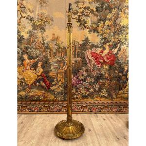 Floor Lamp In Golden Brass Louis XVI Style Circa 1930