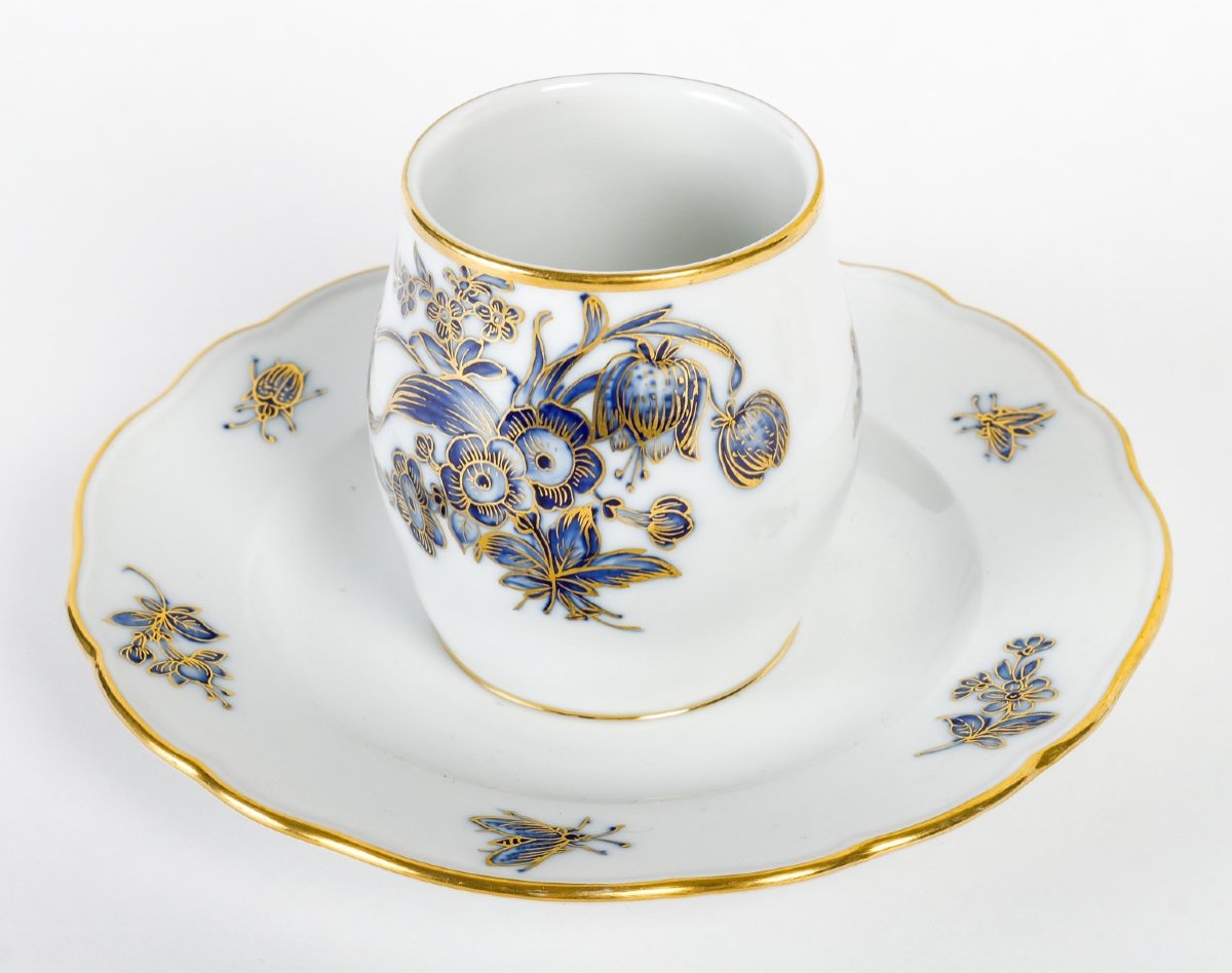 Rare Service de Table en Porcelaine Meissen - 75 Pièces - 1880 - Pièce de Collection Antique-photo-1