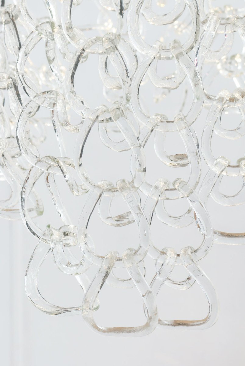 Murano Crystal Chandelier "giogali" 1970-photo-2