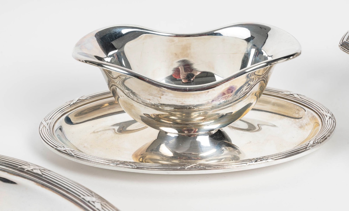 Christofle Silver-plated Tray Set – Tableware – Available As A Set Or Individually-photo-3