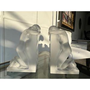 Lalique Bookends