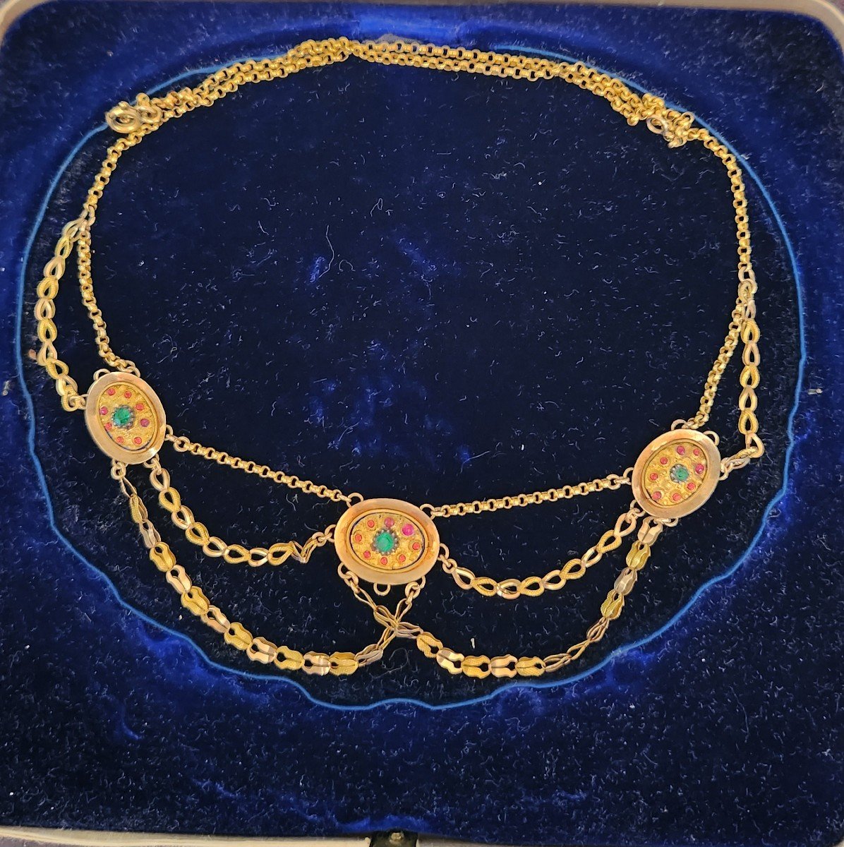 Regional Slave Necklace In Gold 19th Century-photo-3