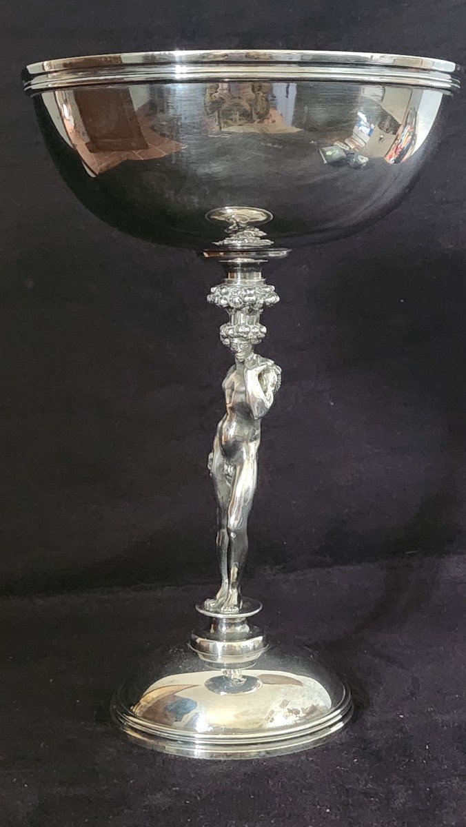 Coupe Calice Bacchus En Métal Argente Christofle