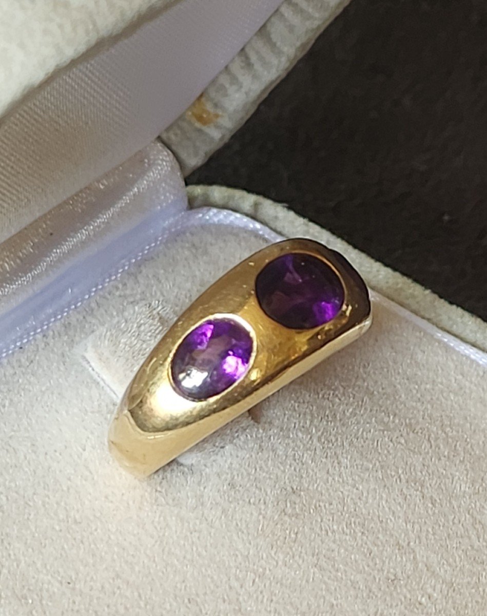 Gold And Amethyst Ring -photo-4