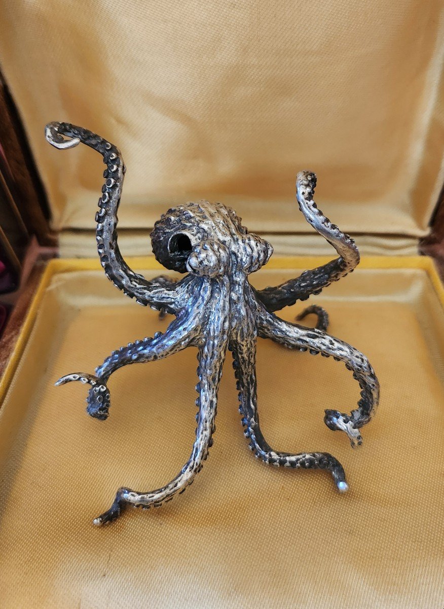 Silver Octopus Sculpture.....