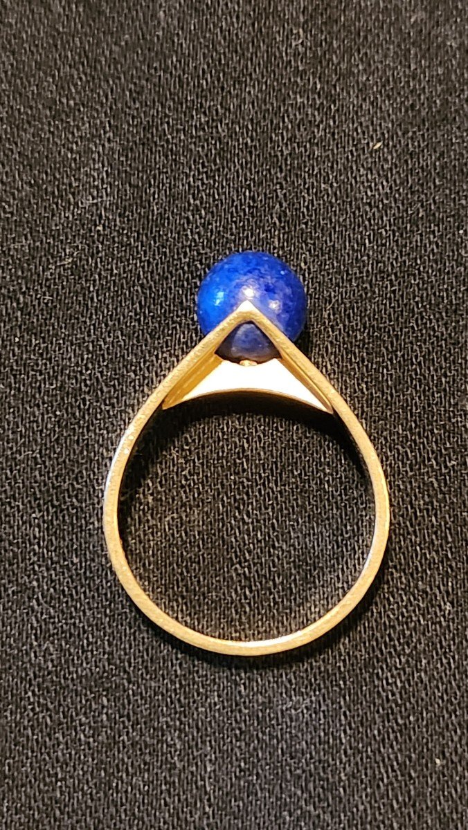 Bague En Or Et Perles De Lapis Lazuli  Design